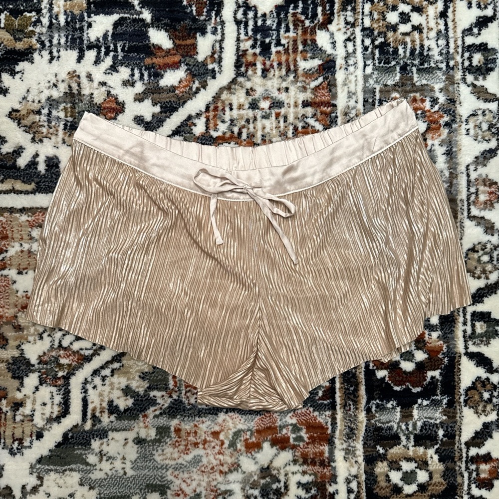Victoria's Secret Shimmering Gold Sleep Shorts